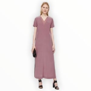 COS Silk Dress With Side Pockets And Slits